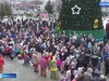 Ивановцы торжественно встретили Деда Мороза и Снегурочку