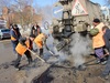 Ямочный ремонт дорог проходит в Кинешме Ивановской области