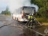 В Фурмановском районе горел автобус ПАЗ