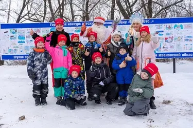 На тренировку к шуйским "моржам" заглянул Дед Мороз