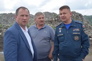 Александр Шаботинский сформировал штаб по ликвидации горения на полигоне ТБО "Залесье"