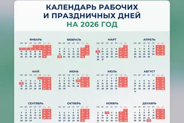 Минтруд предложил 12-дневные новогодние каникулы: проект производственного календаря на 2026 год