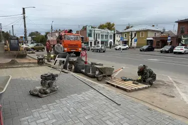 В Шуе на улице Ленина появятся новая тротуарная плитка, живая изгородь и скамейки