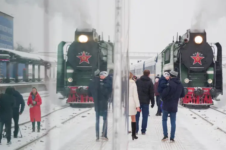 На фестивале "Русское Рождество" ретропоезд впервые отправился в Гаврилов Посад