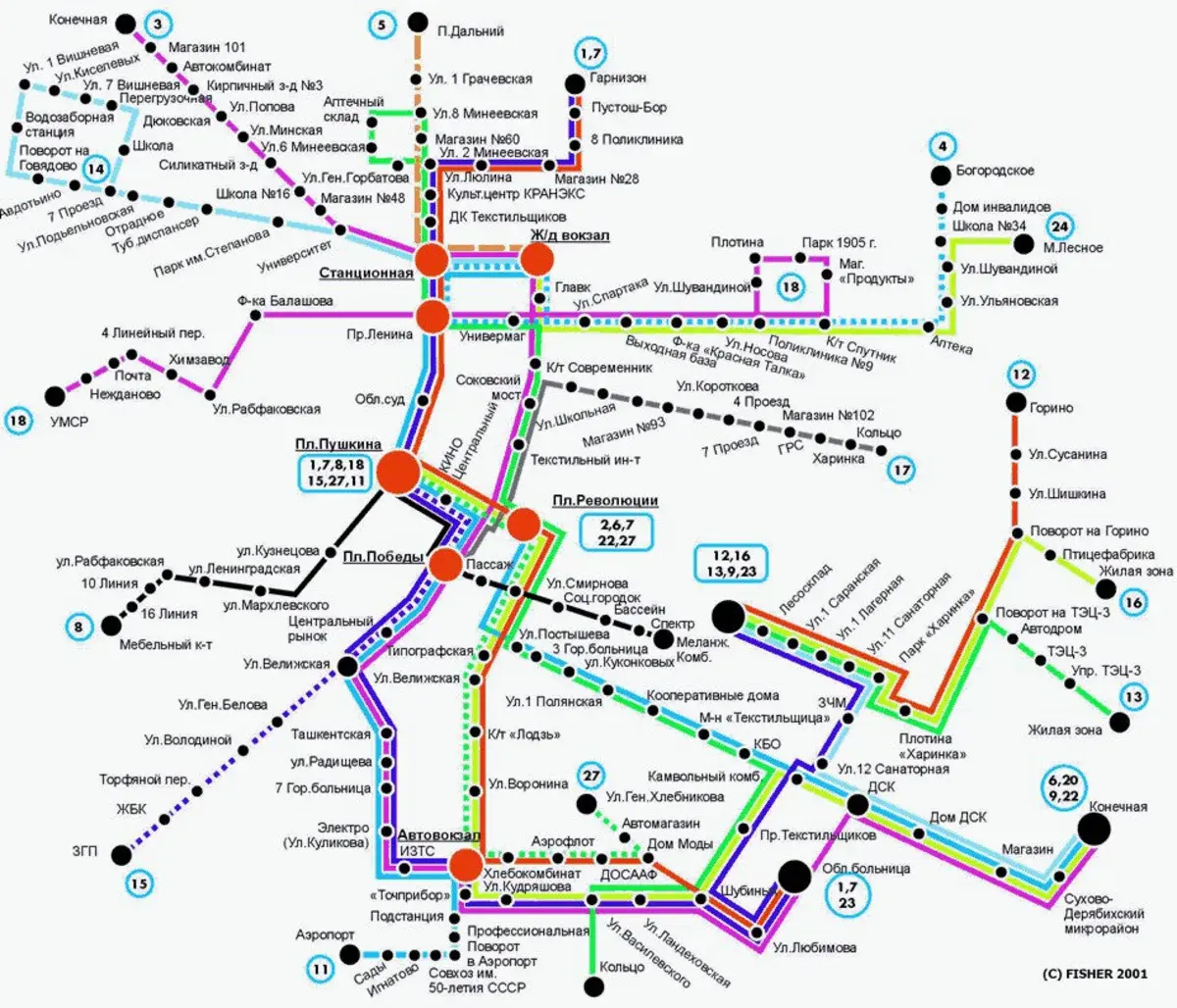 Карта автобусов старый