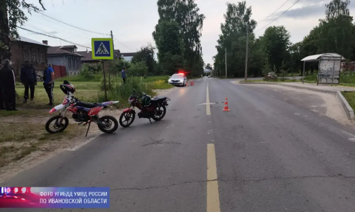 В Ивановской области 19 июня произошло два ДТП с подростками на мопедах и  мотоциклах