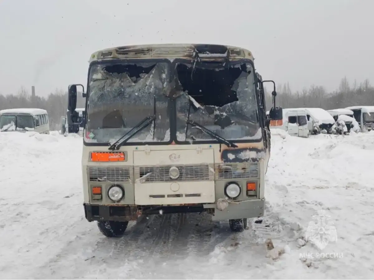 В Кинешме из-за неисправной электрики сгорел пассажирский автобус