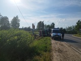 Грузовик с нефтепродуктами перевернулся на трассе в Тейковском районе