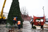 Главную новогоднюю елку устанавливают на центральной площади в Кинешме