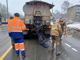 Около 170 тонн песко-соляной смеси истратили на посыпку дорог и тротуаров за сутки в Иванове