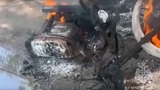 В Вичугском районе загорелся мотоцикл