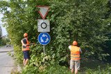 Дорожные знаки вблизи школ Иванова освобождают от веток