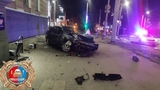 В Иванове "Митсубиси Лансер" врезался в здание и "нулевой километр"