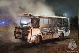 Пассажирский автобус сгорел в Ивановской области