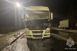Большегруз загорелся сегодня ночью в Ивановском округе