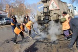 Ямочный ремонт дорог проходит в Кинешме Ивановской области
