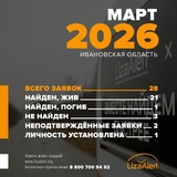 За март в Ивановской  области  ЛизаАлерт приняли 28 заявок на поиск 