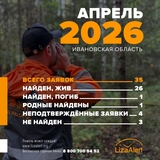 За апрель в Ивановской области ЛизаАлерт приняли 35 заявок на поиск