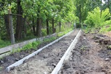 В Кинешме приступили к строительству тротуара на улице Спортивной