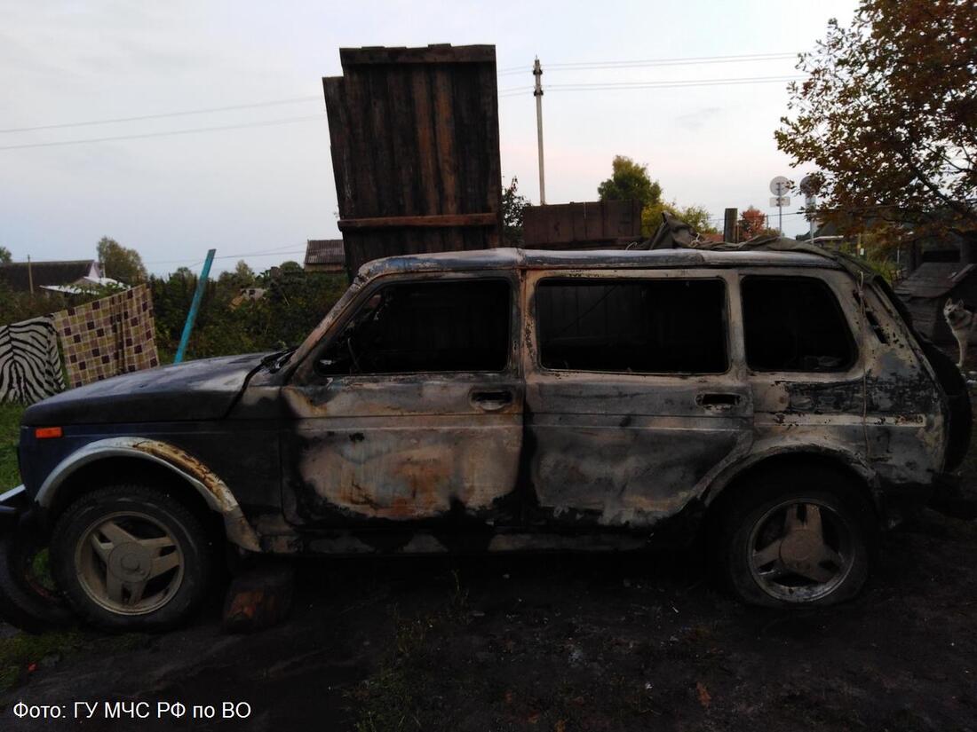 В Бабаевском районе сварщик случайно спалил собственный автомобиль