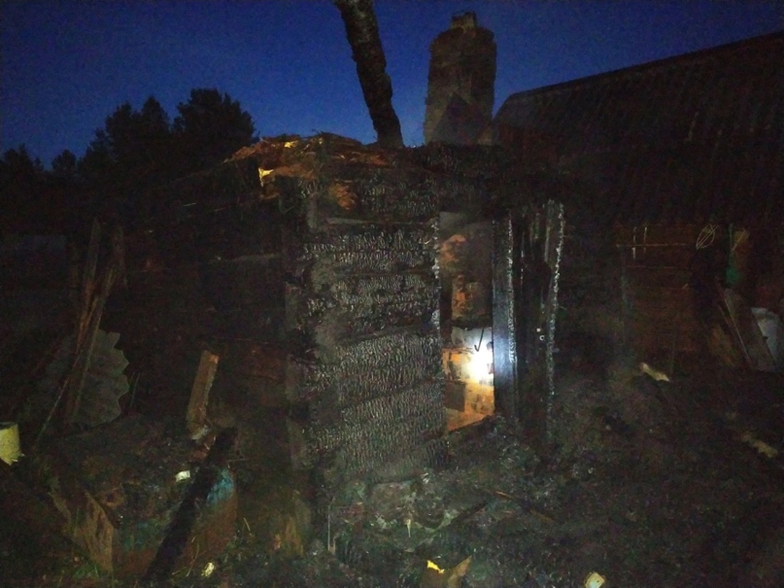 Мужчина заживо сгорел в собственной бане при пожаре в Никольском районе