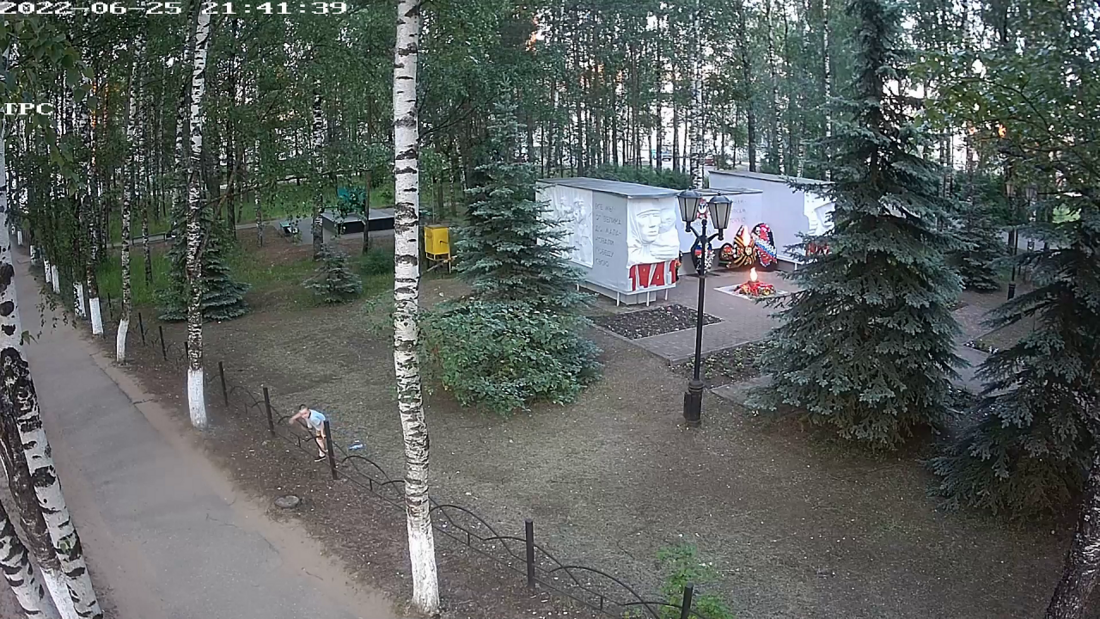 Малолетний вандал сжёг памятные венки у Вечного огня в Чагоде