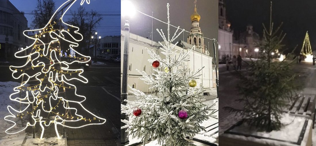 Вандалы испортили новогодние украшения в центре Вологды