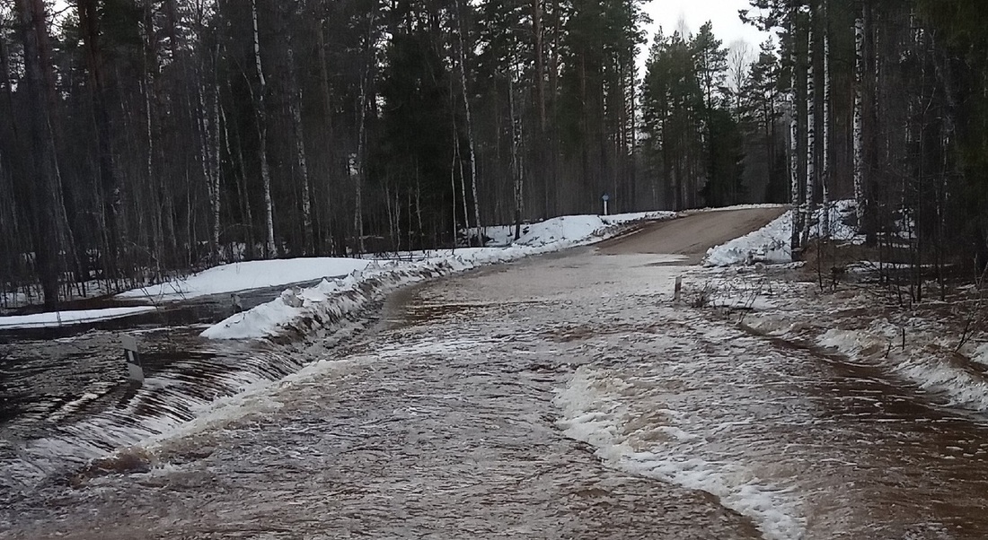  Дорогу размыло в Кадуйском округе