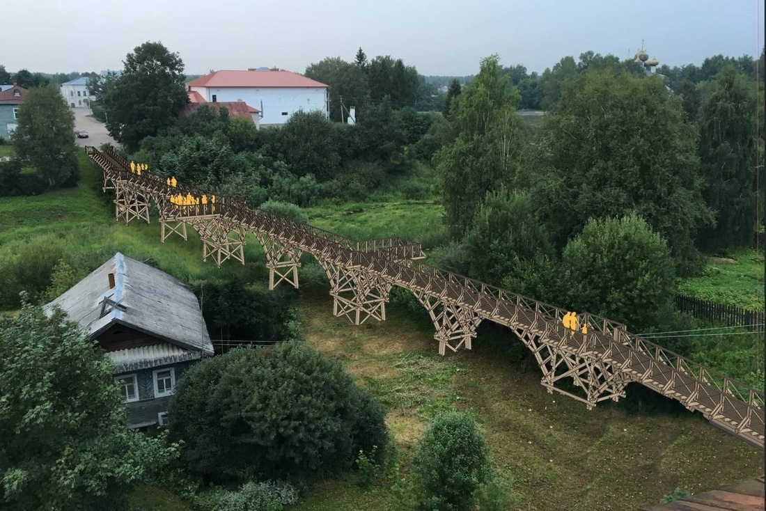 Завершается реконструкция уникального моста в Устюжне