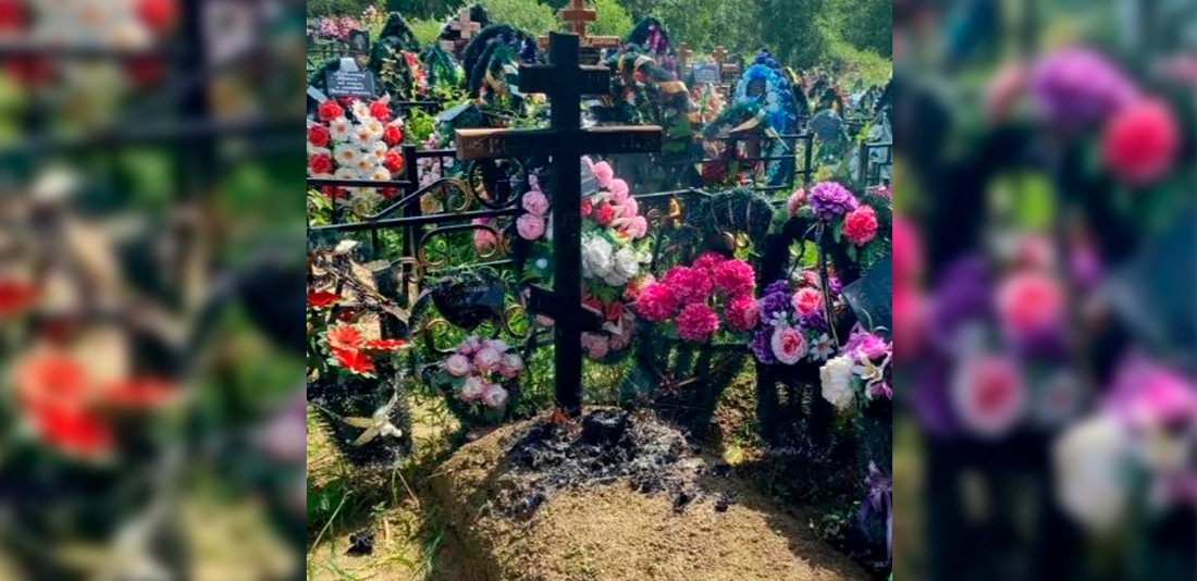 Пожар на кладбище произошёл в деревне Дитятьево