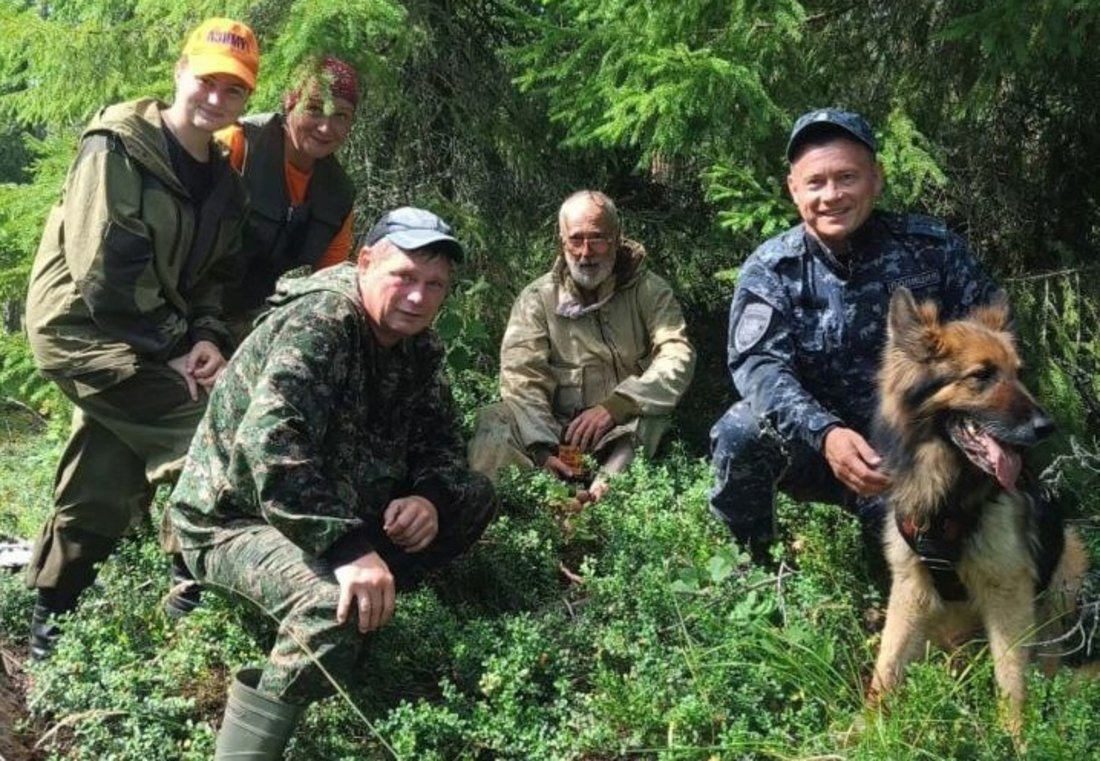 Потерявшегося в лесу 73-летнего вологжанина нашли с помощью служебной овчарки