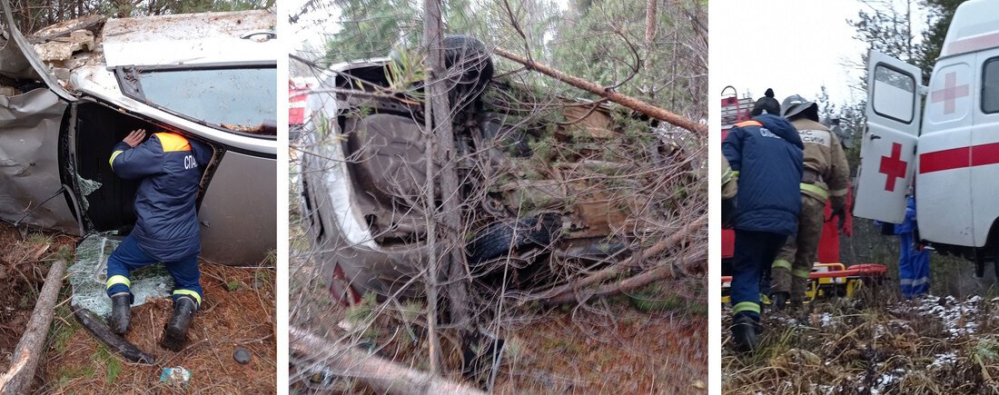 Автомобиль вылетел в кювет и опрокинулся в Кичменгско-Городецком округе