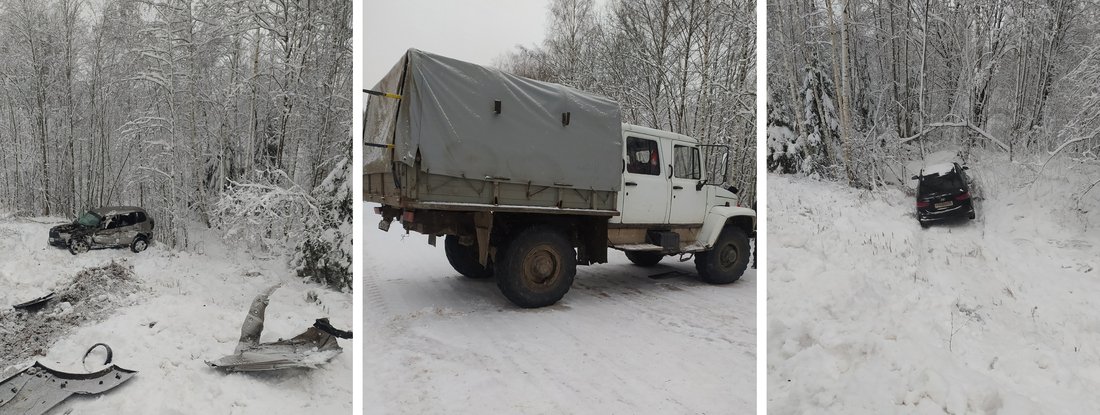 Три человека пострадали в жёсткой аварии в Устюженском округе