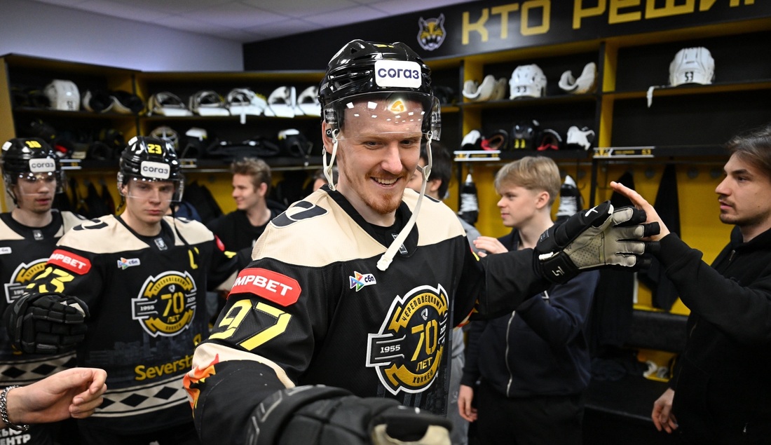 Череповецкая «Северсталь» обыграла ЦСКА, забив три шайбы в матче КХЛ