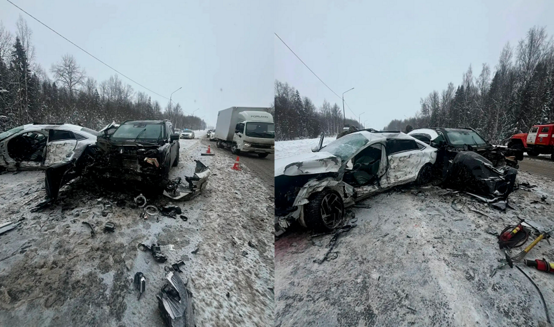Молодой водитель иномарки погиб в жёсткой аварии под Вологдой
