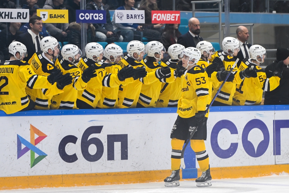 Череповецкая «Северсталь» одержала победу над «Барысом» в овертайме матча КХЛ