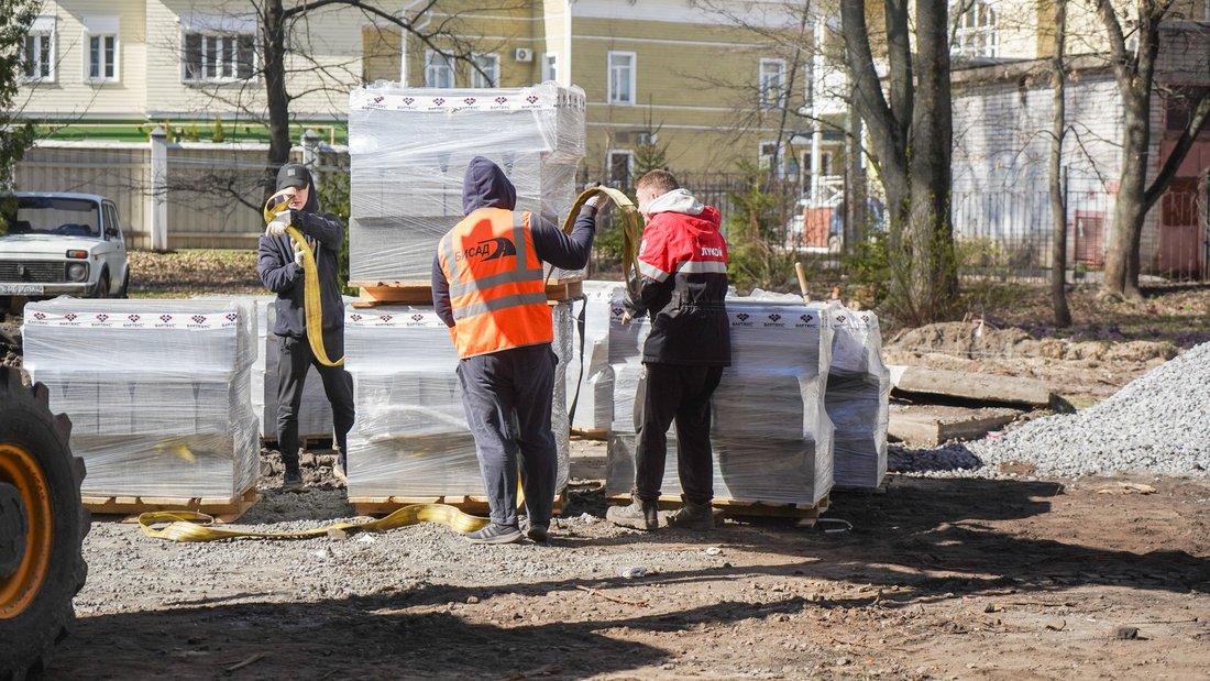  Ремонты дворов по программе «ФКГС» стартовали в Вологде