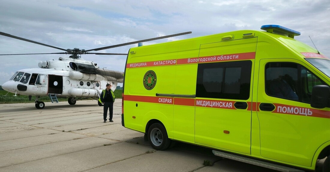 Вологжанина с множественными переломами доставили в больницу из другой области силами санавиации