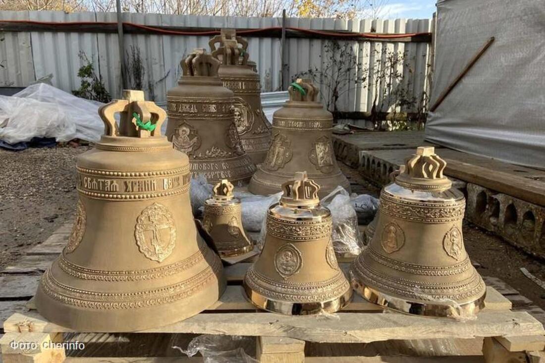 В череповецкий храм Иоанна Кронштадтского привезли новые колокола
