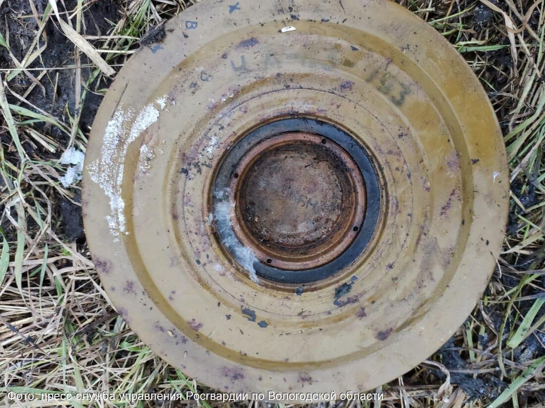 Противотанковую мину обнаружили в Вологодском районе