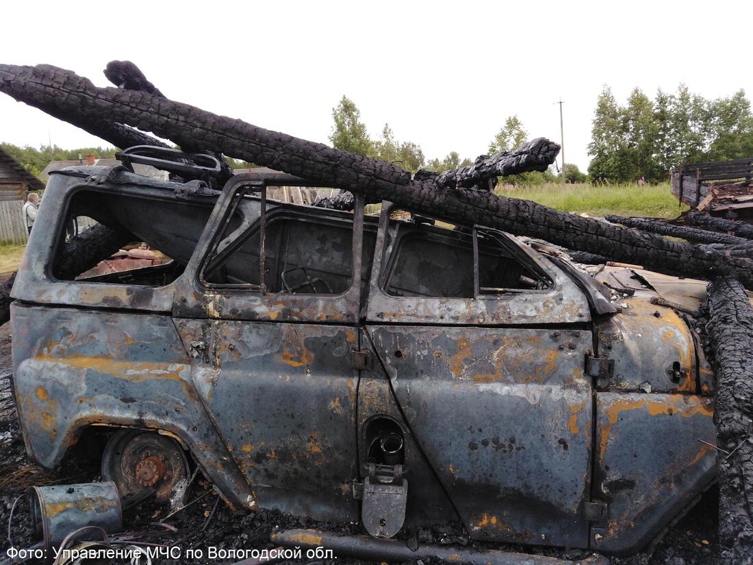 Пожар в Бабаевском районе: житель села лишился всей техники из-за неисправной проводки