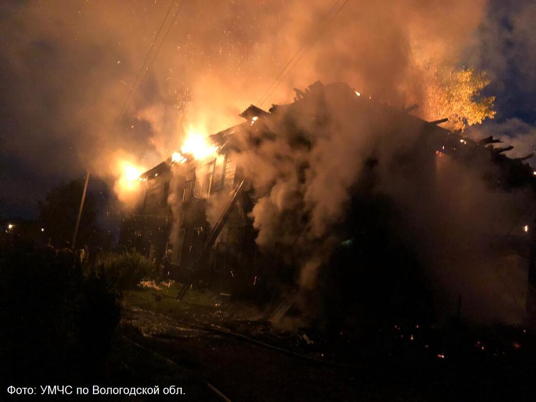 Подробности ночного пожара в Вологде: на месте ЧП обнаружен погибший