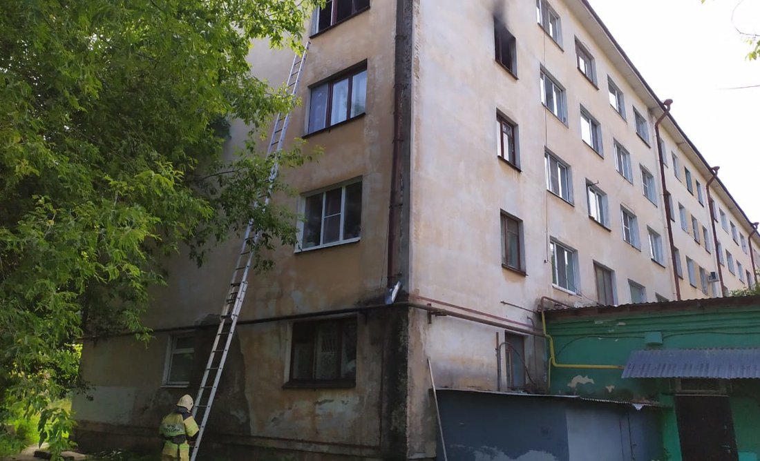Пожар в малосемейном общежитии произошёл в Вологде 