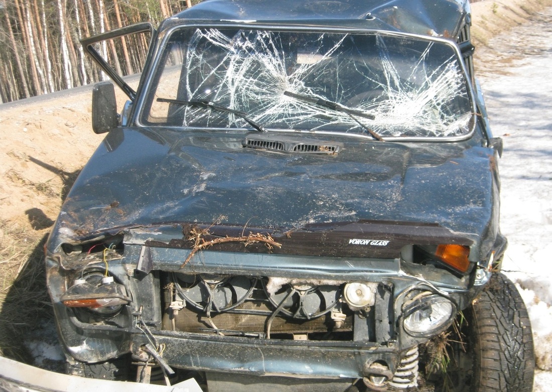 Водитель «Нивы» без прав на скорости съехал в кювет и опрокинулся в Бабаевском районе