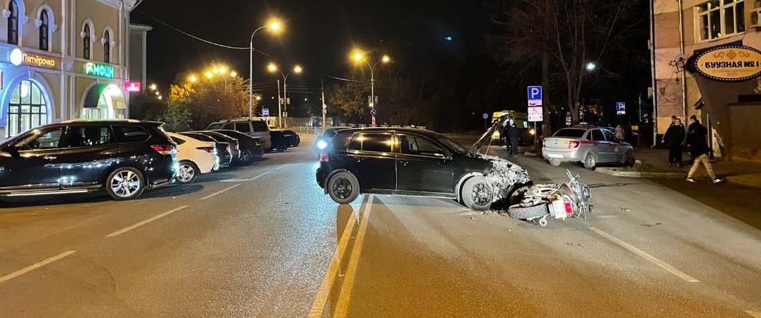 Мотоциклист серьёзно пострадал в аварии в центре Вологды