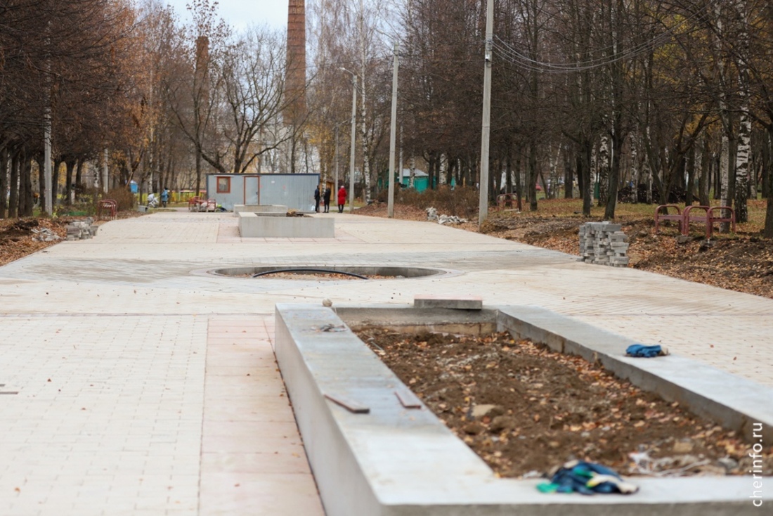 В Череповце продолжается реконструкция парка 200-летия города
