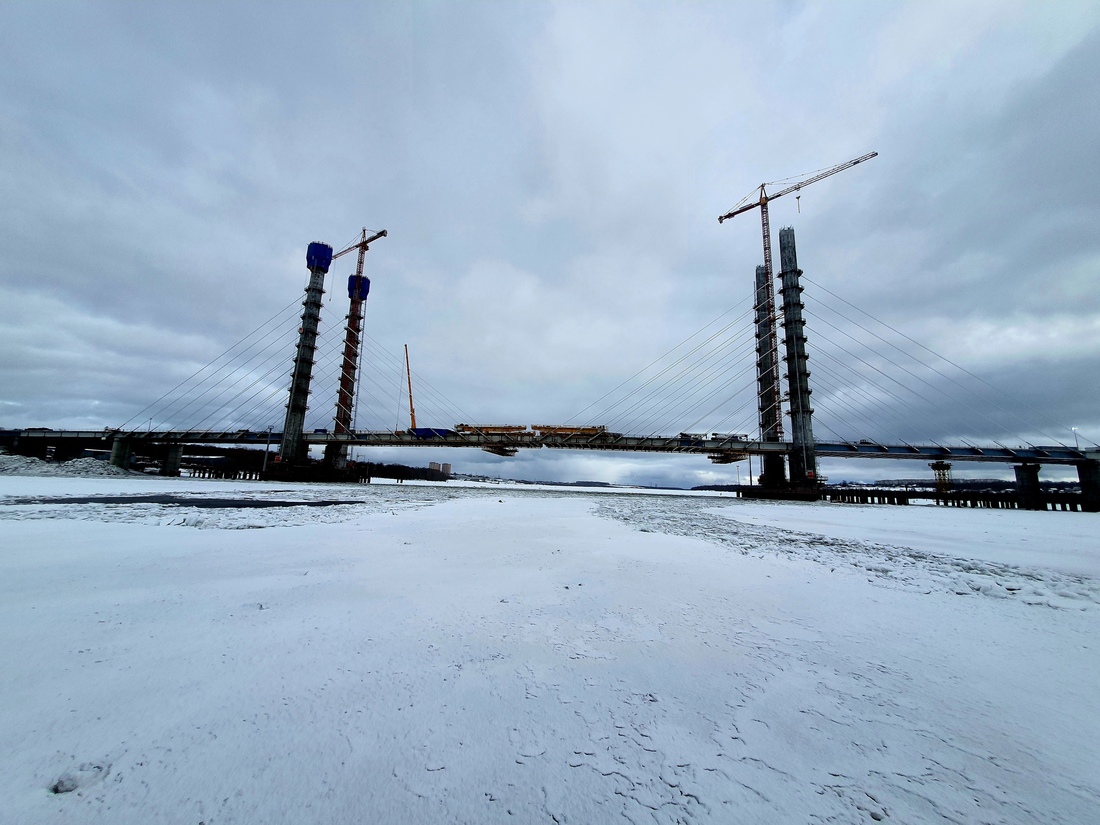 В Череповце запретили выход на лёд в районе строительства Архангельского моста