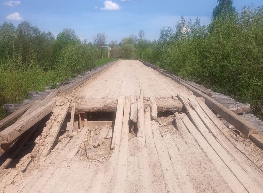 Прокуратура проводит проверку по факту обрушения моста в Тарногском районе