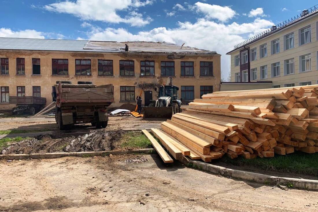 Капитальный ремонт центральной районной школы начался в Тарноге