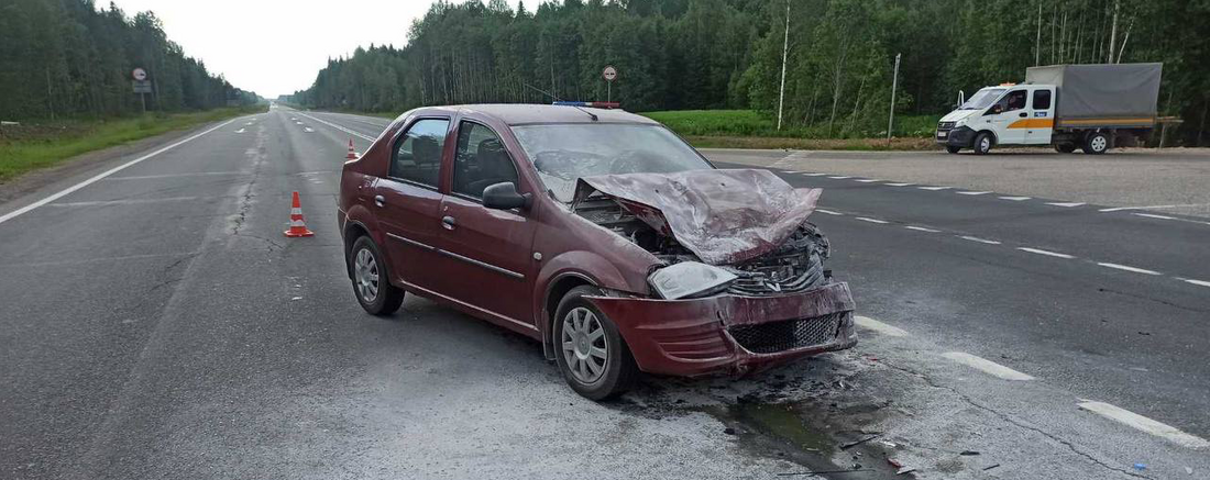 82-летний пенсионер спровоцировал аварию на трассе в Череповецком районе
